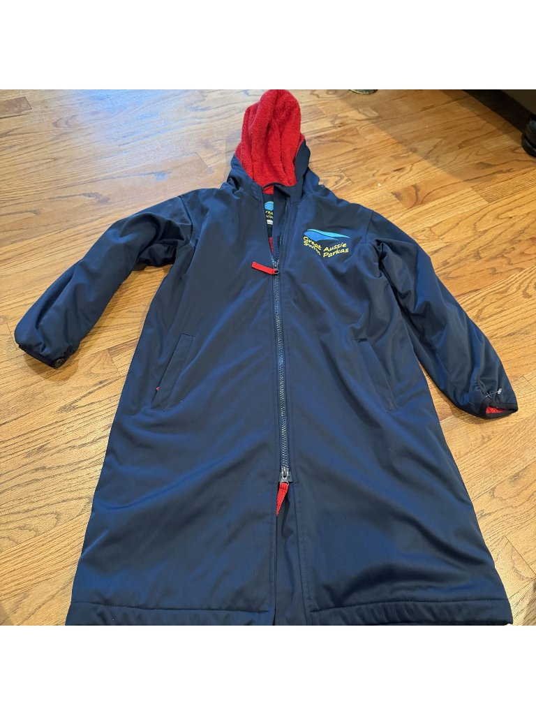 Great Aussie Swim Parkas Size 8 Blue And Red
